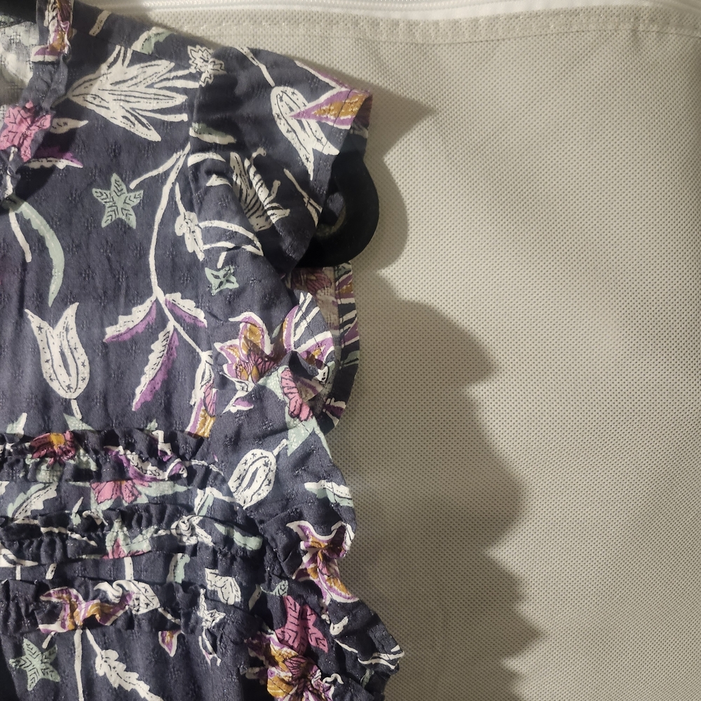 Universal Thread Navy Floral Maxi Dress with Pink and Cream Flowers - Picture 4 of 6